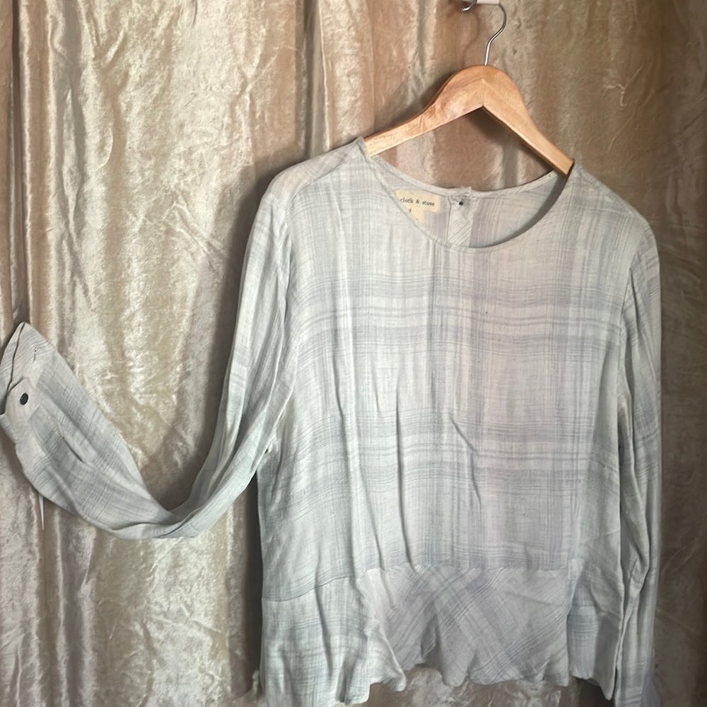 Cloth & Stone Grey Blouse,Large